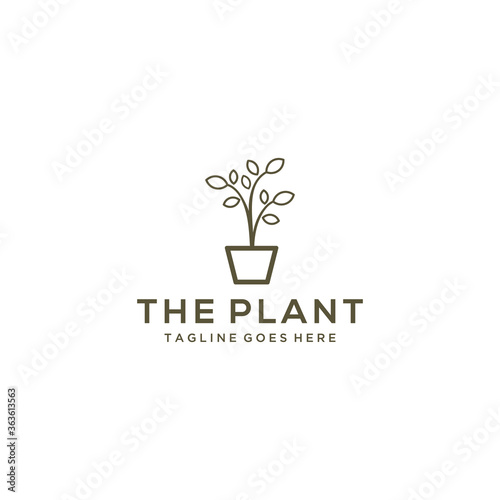 Creative plant Tree nature logo design sign vector template icon