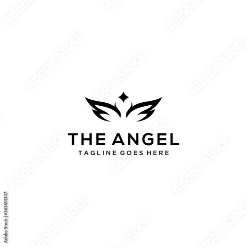 Creative modern angel logo design