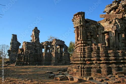 View of Rang Mahal, Inside of Ajaygarh Fort, Panna, Madhya Pradesh, India. photo