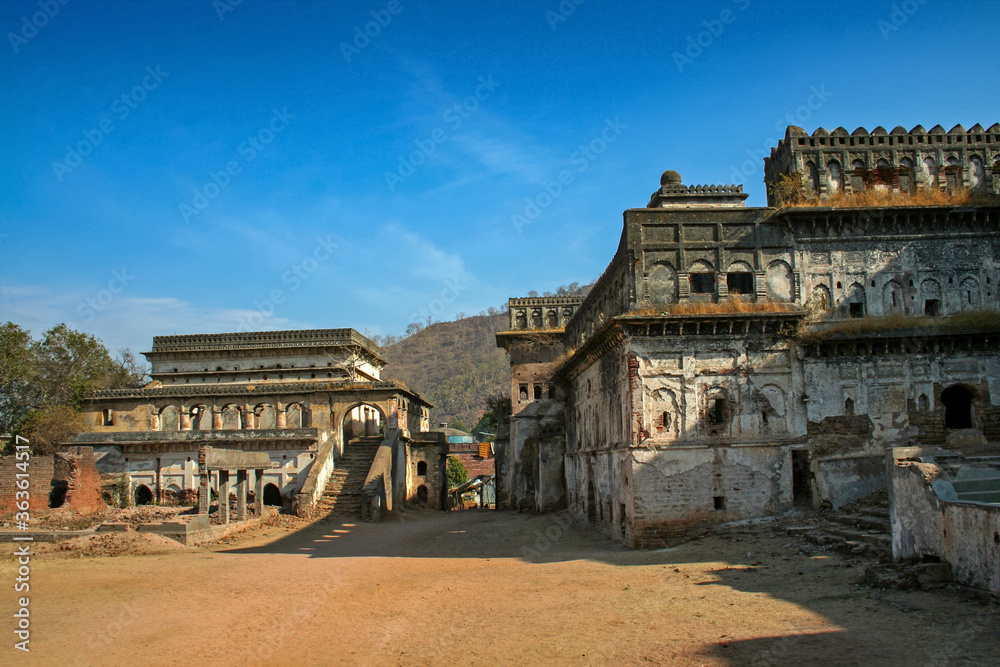 View of Ajaygarh Palace, Panna, Madhya Pradesh, India.