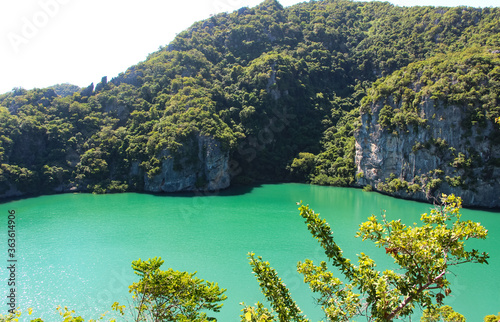 Emerald lake in Ang Thong National Park, Thailand photo