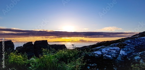 sunset in the mountains