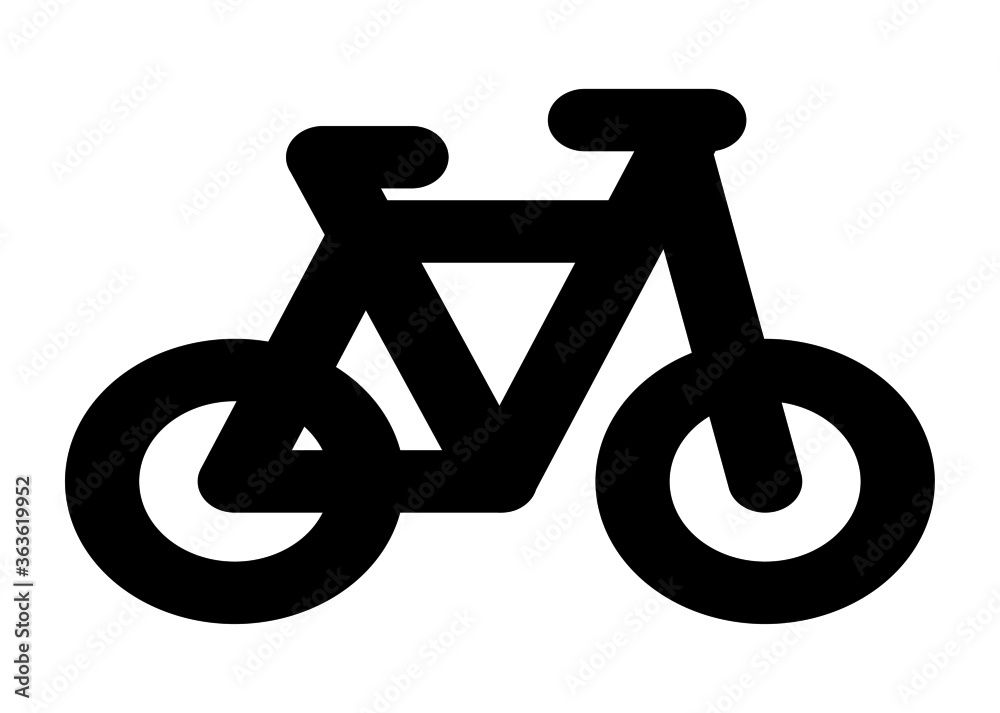 Bicycle icon on white background. Vector illustration. Bicycle icon on white background. Vector illustration.