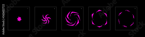 Shine poison explosion effect. Poison explosion animation effect. Animation Sprite sheet for games, cartoon or animation. vector style animation effect 1438.