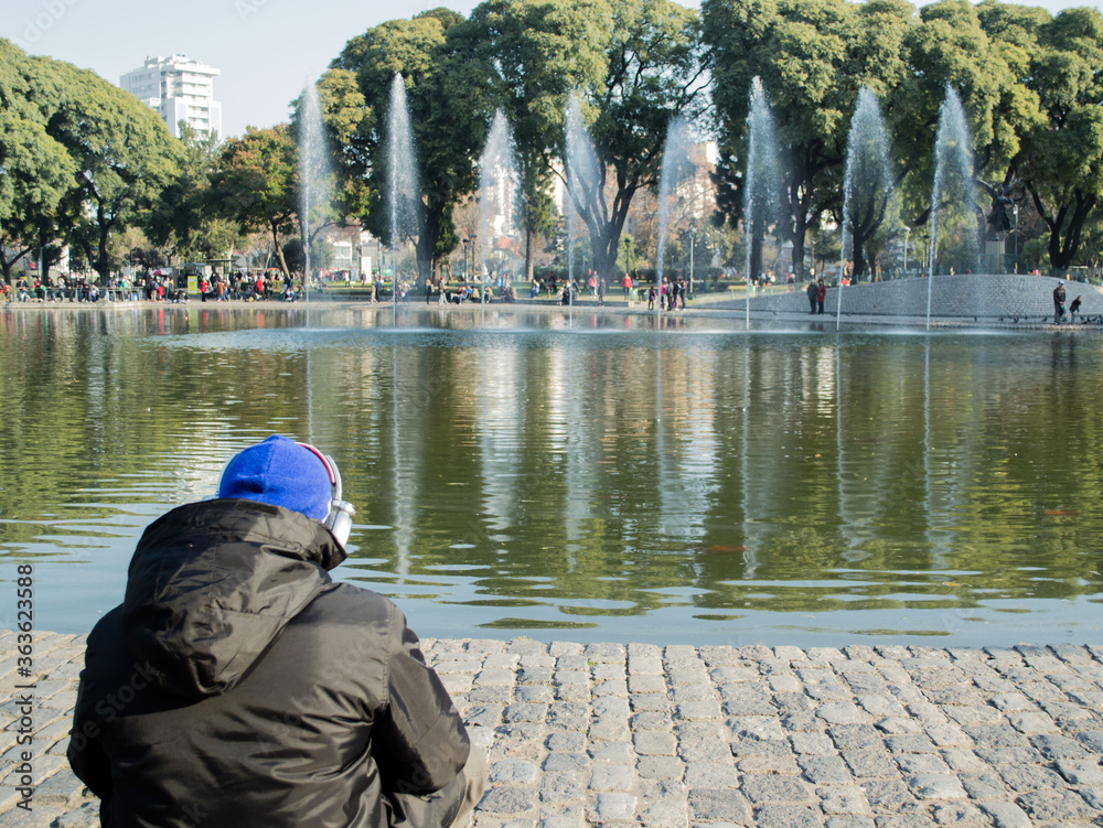 Obraz premium man in the park