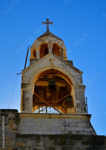 Bild auf Leinwand bell tower of the church