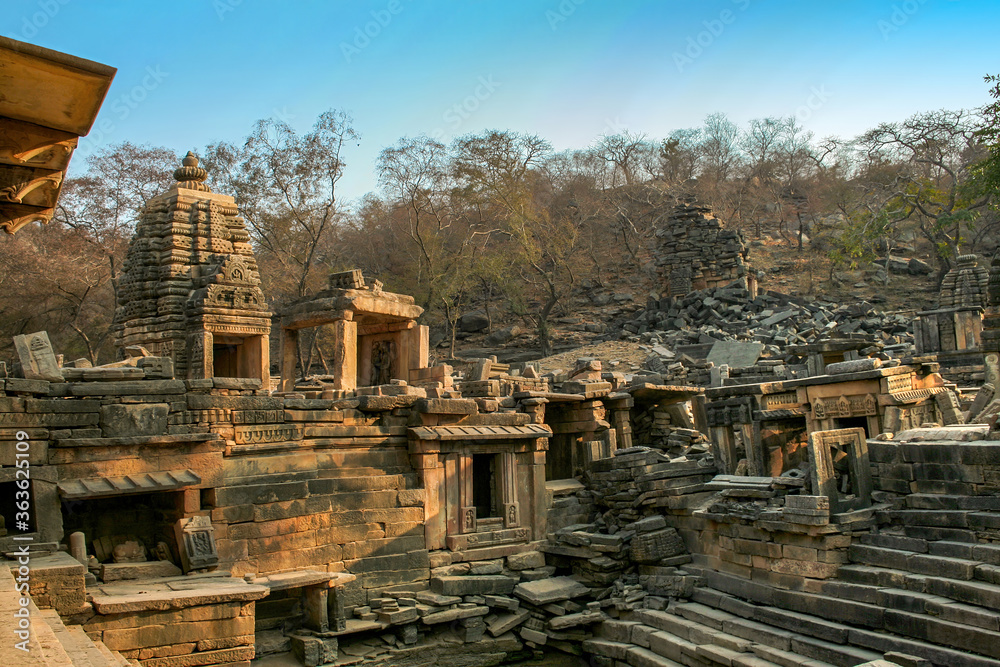 Fototapeta premium Bateshwar Hindu temples in north Madhya Pradesh, India.