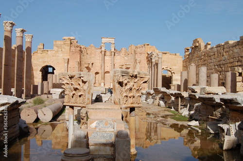 Ancient ruins of Leptis Magna in Libya