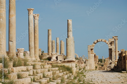 Ancient ruins of Leptis Magna in Libya