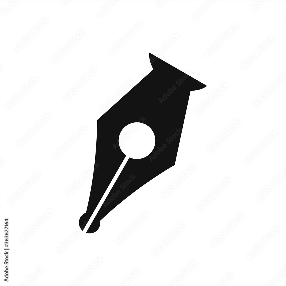 Feather for school icon isolated on white. Business symbol. Vector stock illustration. EPS 10 Feather for school icon isolated on white. Business symbol. Vector stock illustration. EPS 10