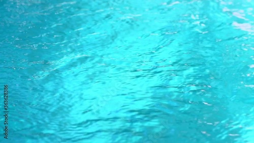 Wallpaper Mural Beautiful sparkling shiny texture of blurry blue water with sun reflected on surface of water Torontodigital.ca