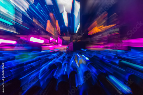 Abstract Background, Radial Blur. Fans and Music Show. Web Banner.