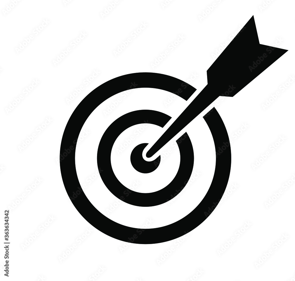 Target flat icon. Dartboard icon. Target symbol for marketing and business Target flat icon. Dartboard icon. Target symbol for marketing and business