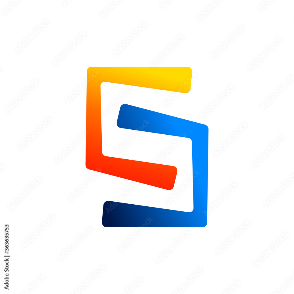 letter s technology, abstract logo template letter s technology, abstract logo template