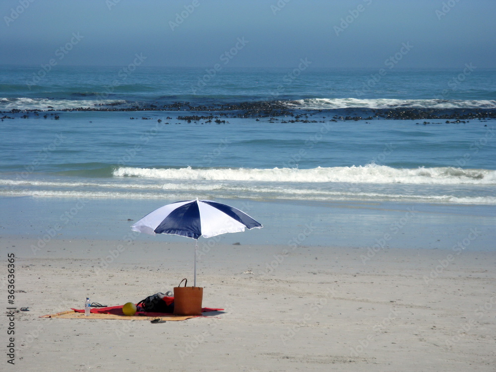 beach umbrella with picnic mat 