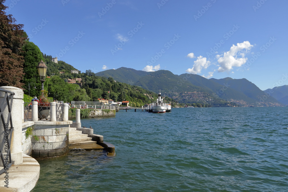 panorama del lago di como in italia, landscape of lake of como in italy	