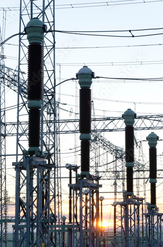 Electric power transmission lines, High voltage power transformer substation