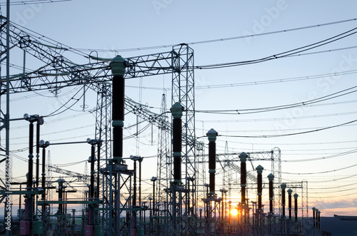 Electric power transmission lines, High voltage power transformer substation
