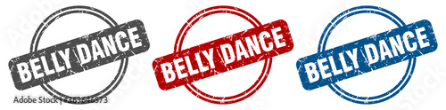 belly dance stamp. belly dance sign. belly dance label set