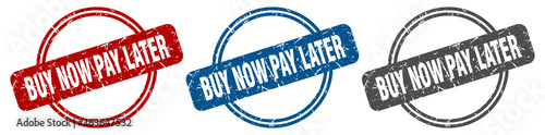 buy now pay later stamp. buy now pay later sign. buy now pay later label set