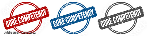 core competency stamp. core competency sign. core competency label set