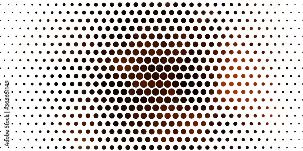 Light Orange vector background with circles. Illustration with set of shining colorful abstract spheres. Pattern for business ads.