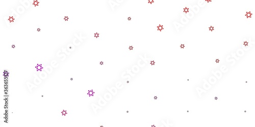 Light pink, red vector texture with disease symbols.