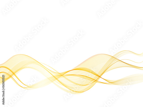 Abstract gold lines Vector gold glitters wave background
