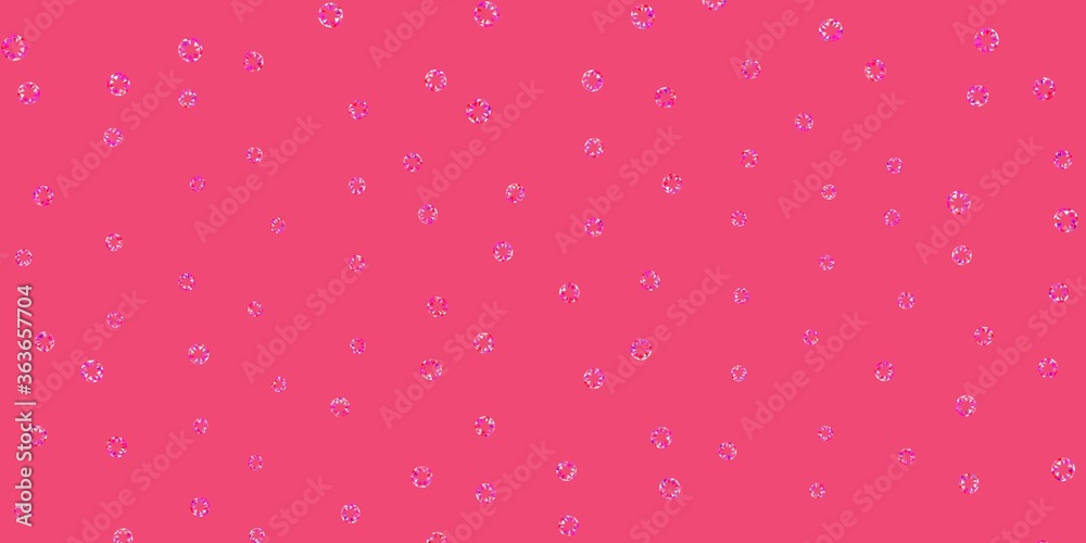 Light purple, pink vector backdrop with dots.