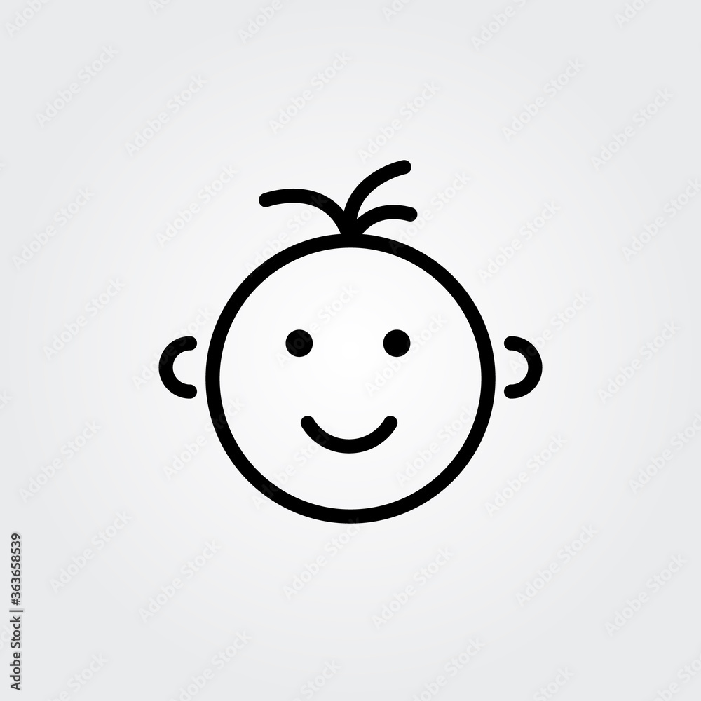 Fototapeta premium Happy boy icon