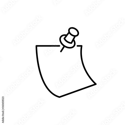 note paper with pushbutton icon