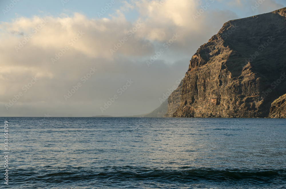Los Gigantes cliffs in Santiago del Teide, Tenerife island. Canary Islands. Spain