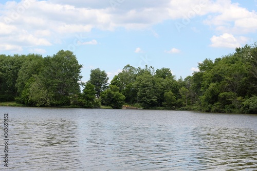 The lake and the beautiful landscape in the country.