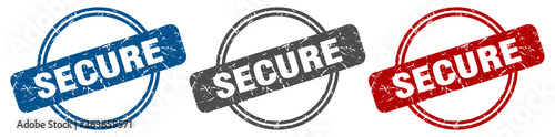 secure stamp. secure sign. secure label set