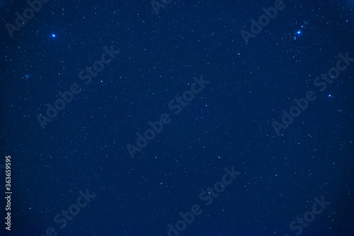 Night dark sky with many stars as galaxy milky way space cosmos background
