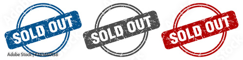 sold out stamp. sold out sign. sold out label set
