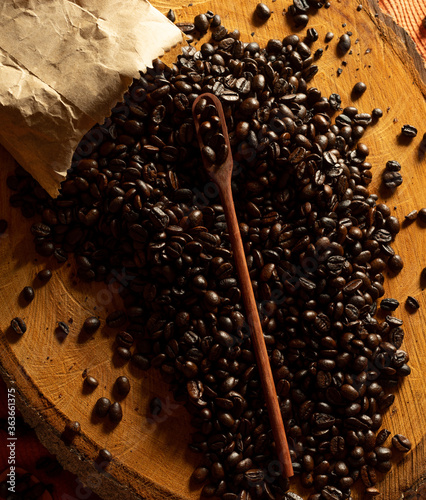 coffee beans and spoon