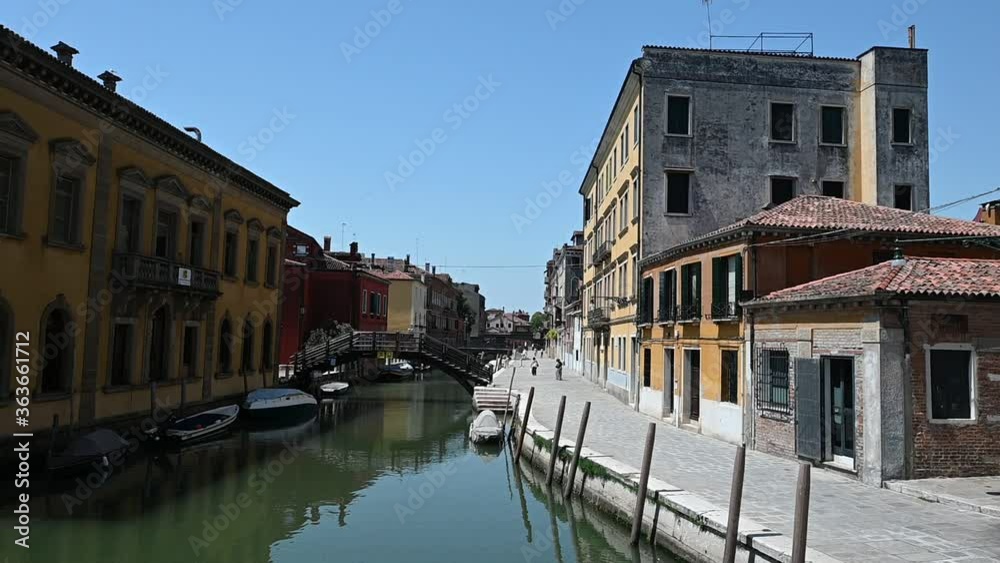 Venice, Italy - Historic buildings between the canals of the lagoon city Venice, Italy - Historic buildings between the canals of the lagoon city