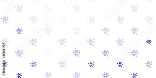 Light purple vector texture with disease symbols.