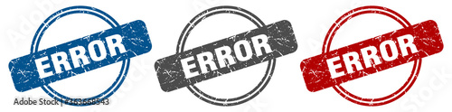 error stamp. error sign. error label set photo
