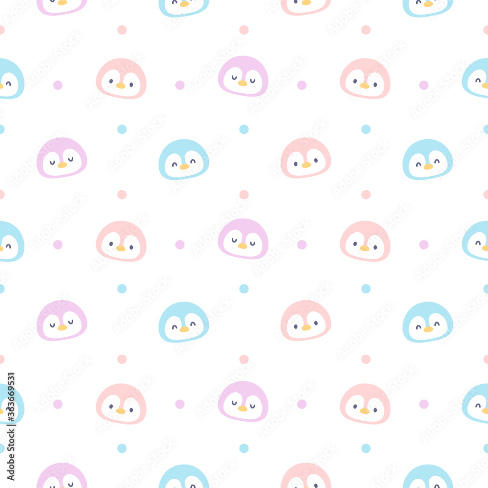 Cute penguin seamless pattern background Cute penguin seamless pattern background