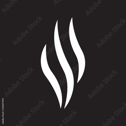 Steam icon vector isolated on white background. Steam icon for design template, smell logo and sign, wave logo and smoke logo. Creative abstract concept, steam icon