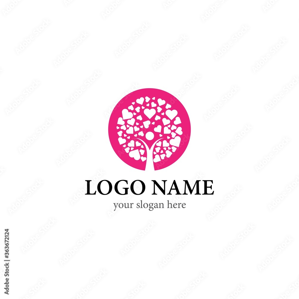 Tree leaf vector logo design