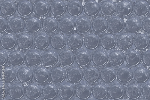 Air Bubble wrap texture background. Plastic packaging material. Realistic 3d illustration