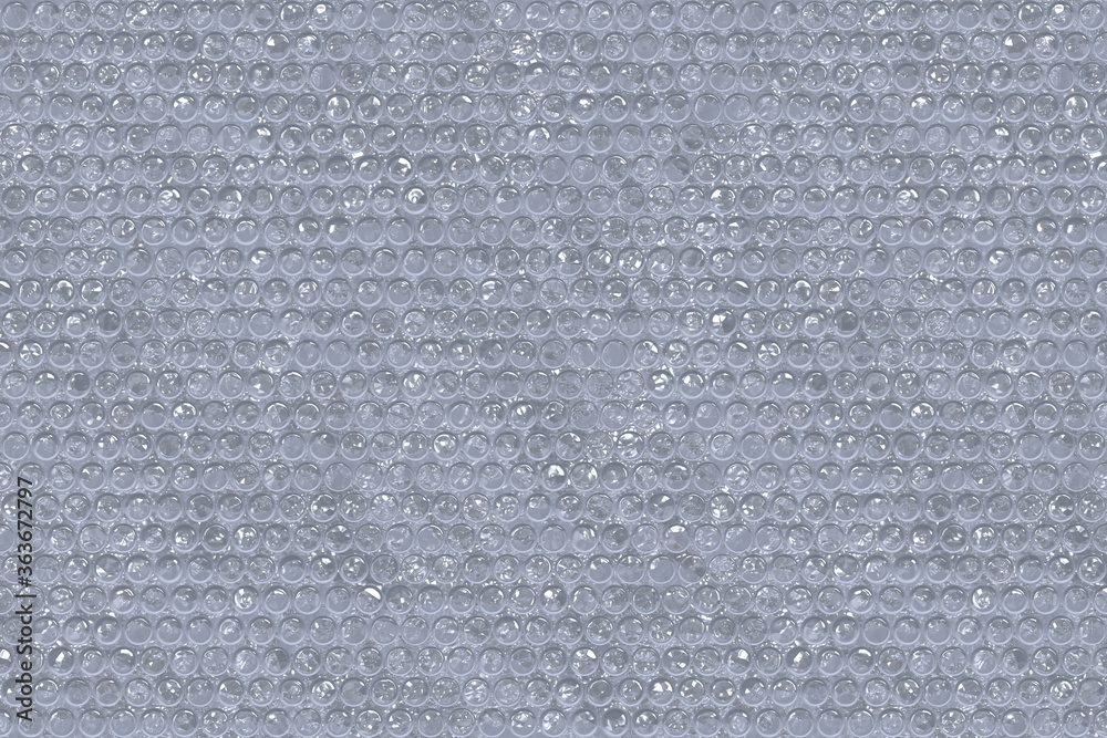 Air Bubble wrap texture background. Plastic packaging material. Realistic 3d illustration