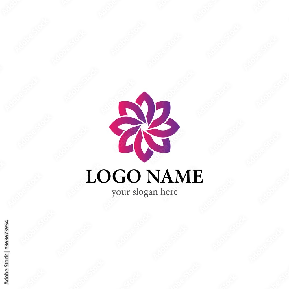 Flower logo vector icon Flower logo vector icon