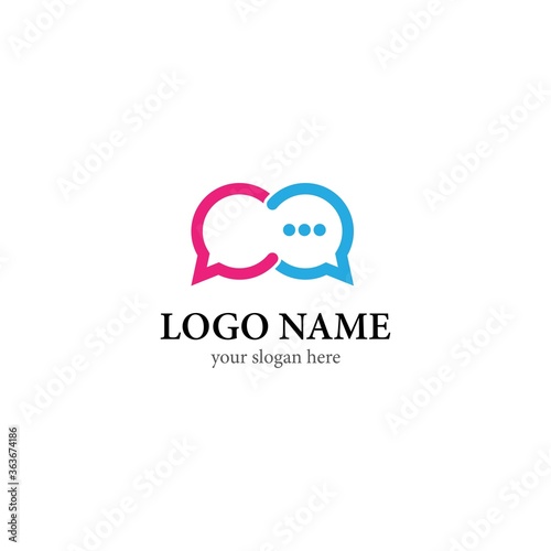 Chat logo vector icon