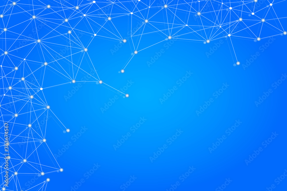 Network connect background, abstract vector. Digital network background with dots and lines for nodes, data and ai design.Abstract futuristic ai network, connecting lines and dots. Vector illustration