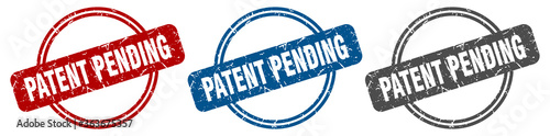 patent pending stamp. patent pending sign. patent pending label set