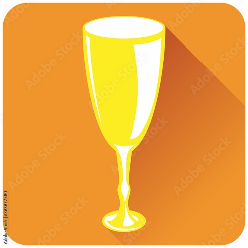 Glass wine glass icon. Vector image. Simple vector illustration for graphic and web design.